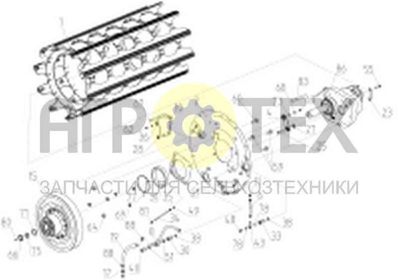 Барабан с редуктором (145.15.08.000) (№10 на схеме)